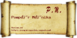Pompár Mónika névjegykártya
